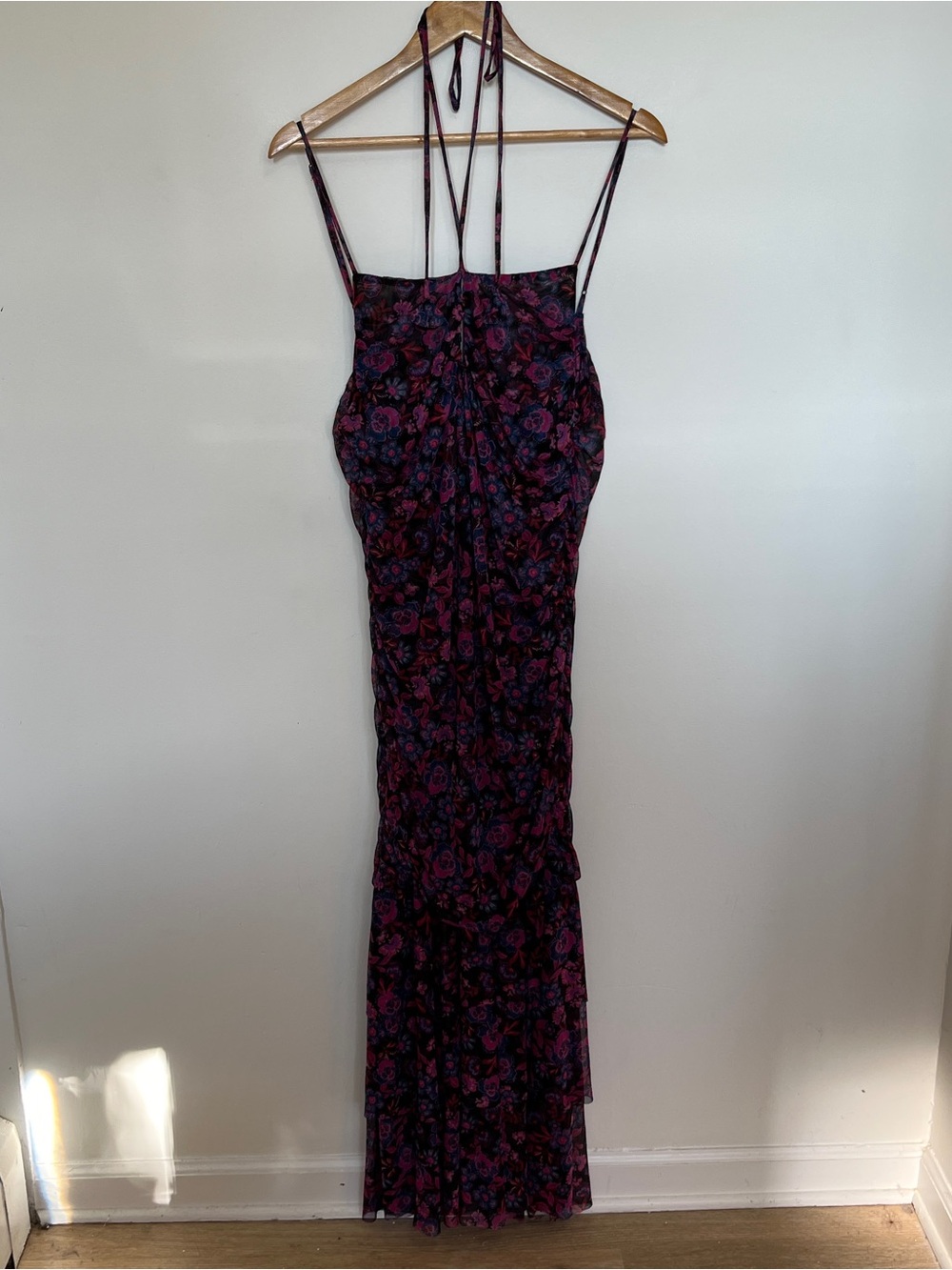 MISA Los Angeles Women's Nicola Shirred Floral Midi-Dress Size XL NWT - Picture 4 of 7